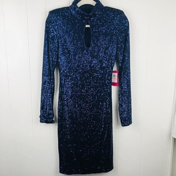 Vince Camuto Womens Sequined Cocktail Dress Size 2 - Picture 4 of 15